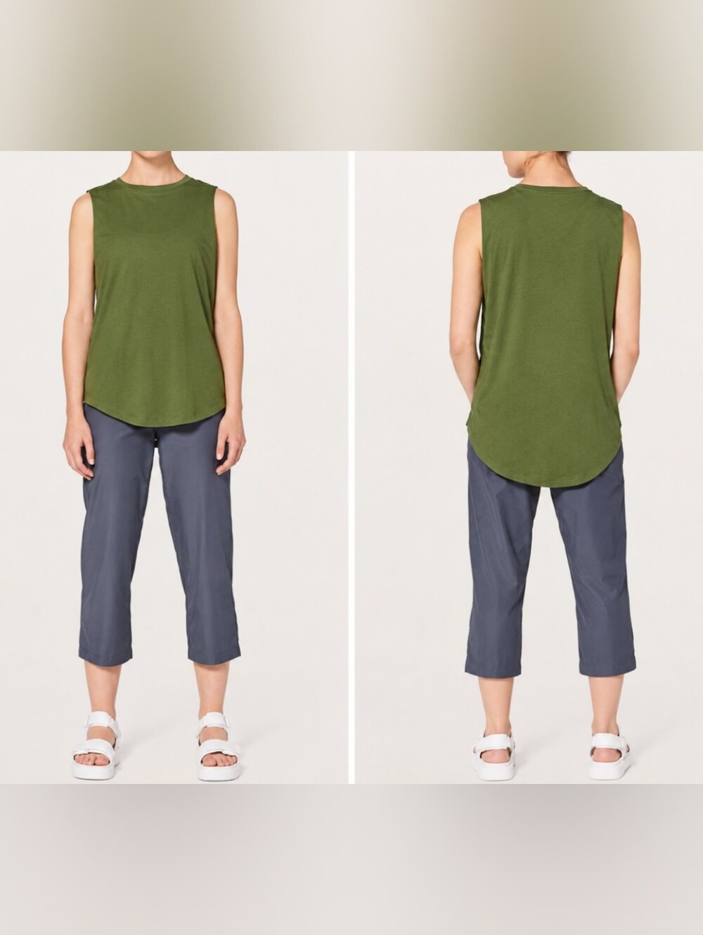 Lululemon Brunswick Muscle Tank Color Olive Freen Size 8